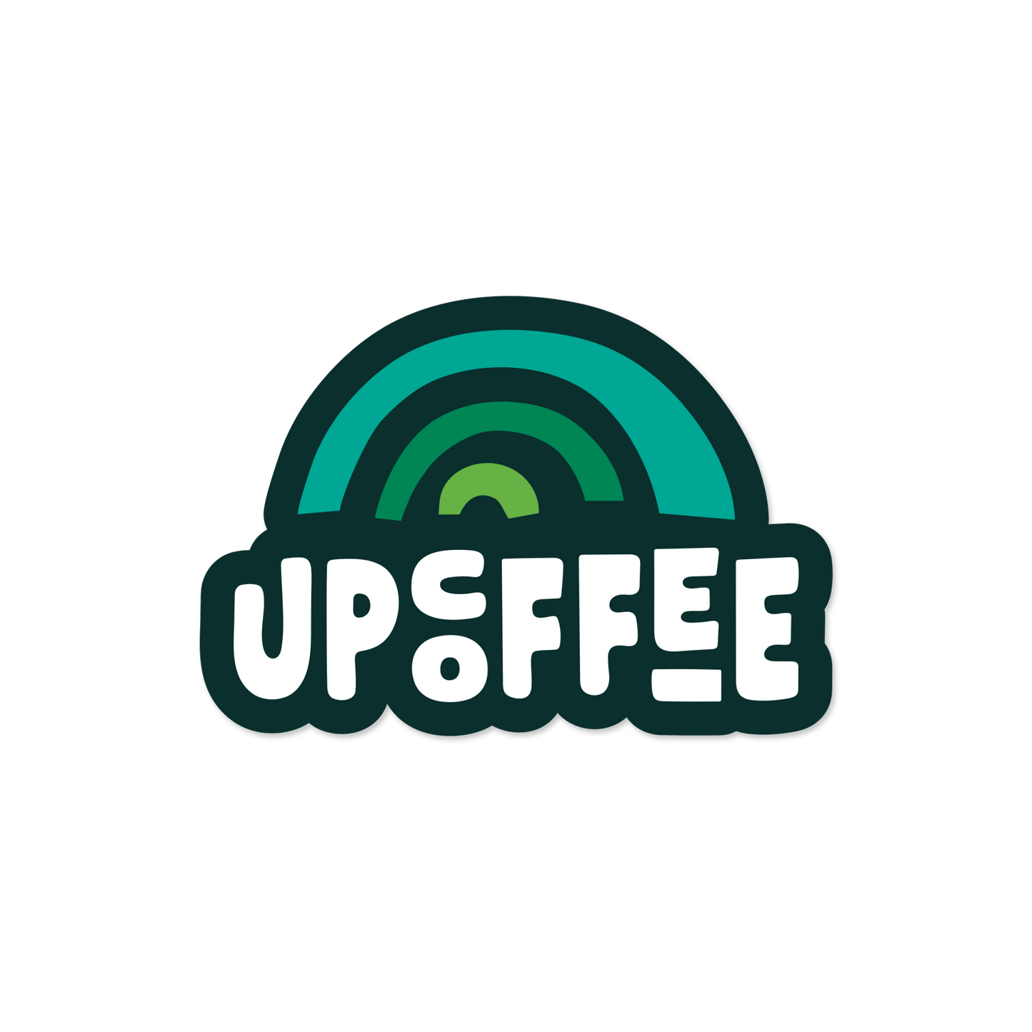 Rainbow Sticker - Up Coffee