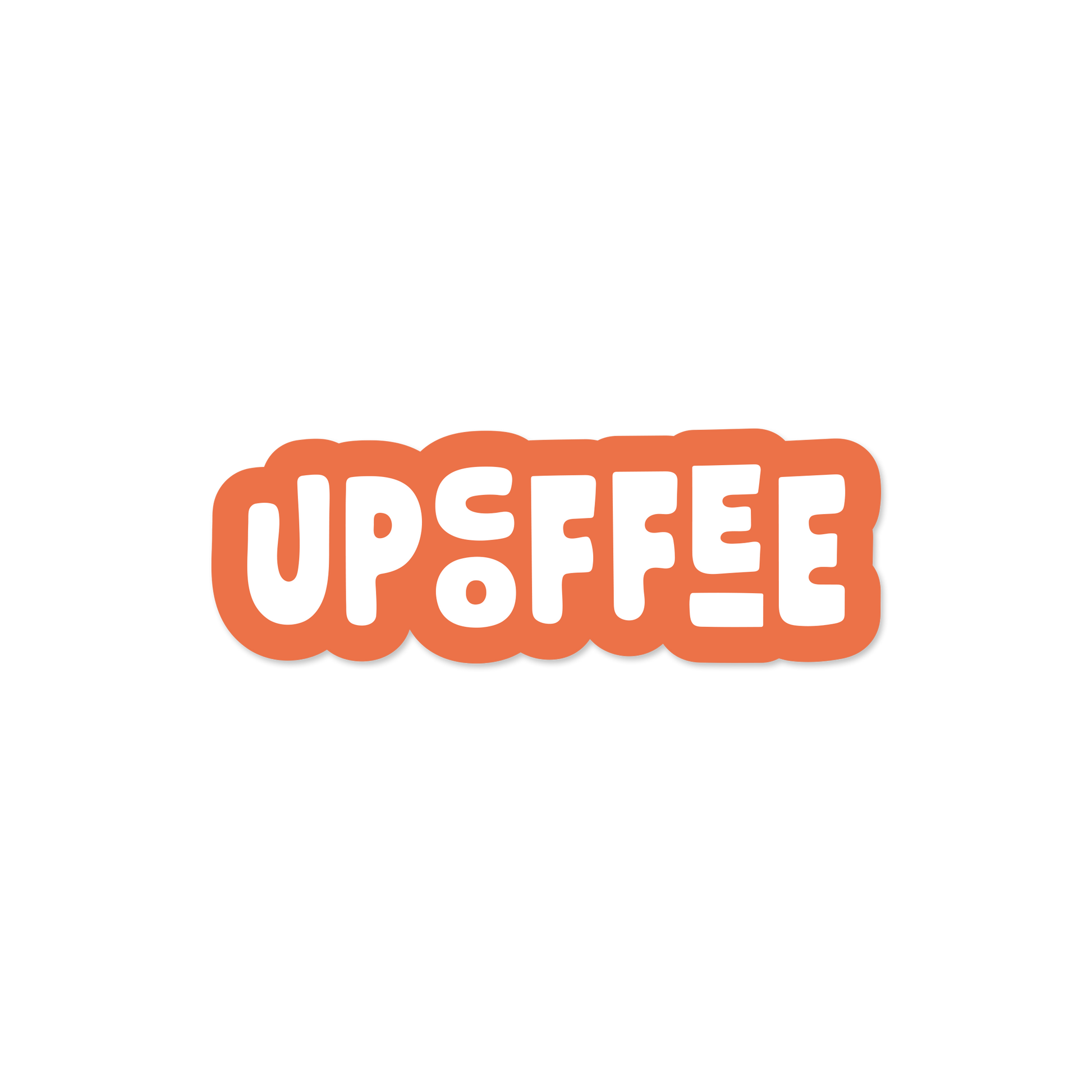 Up Coffee Sticker – Orange