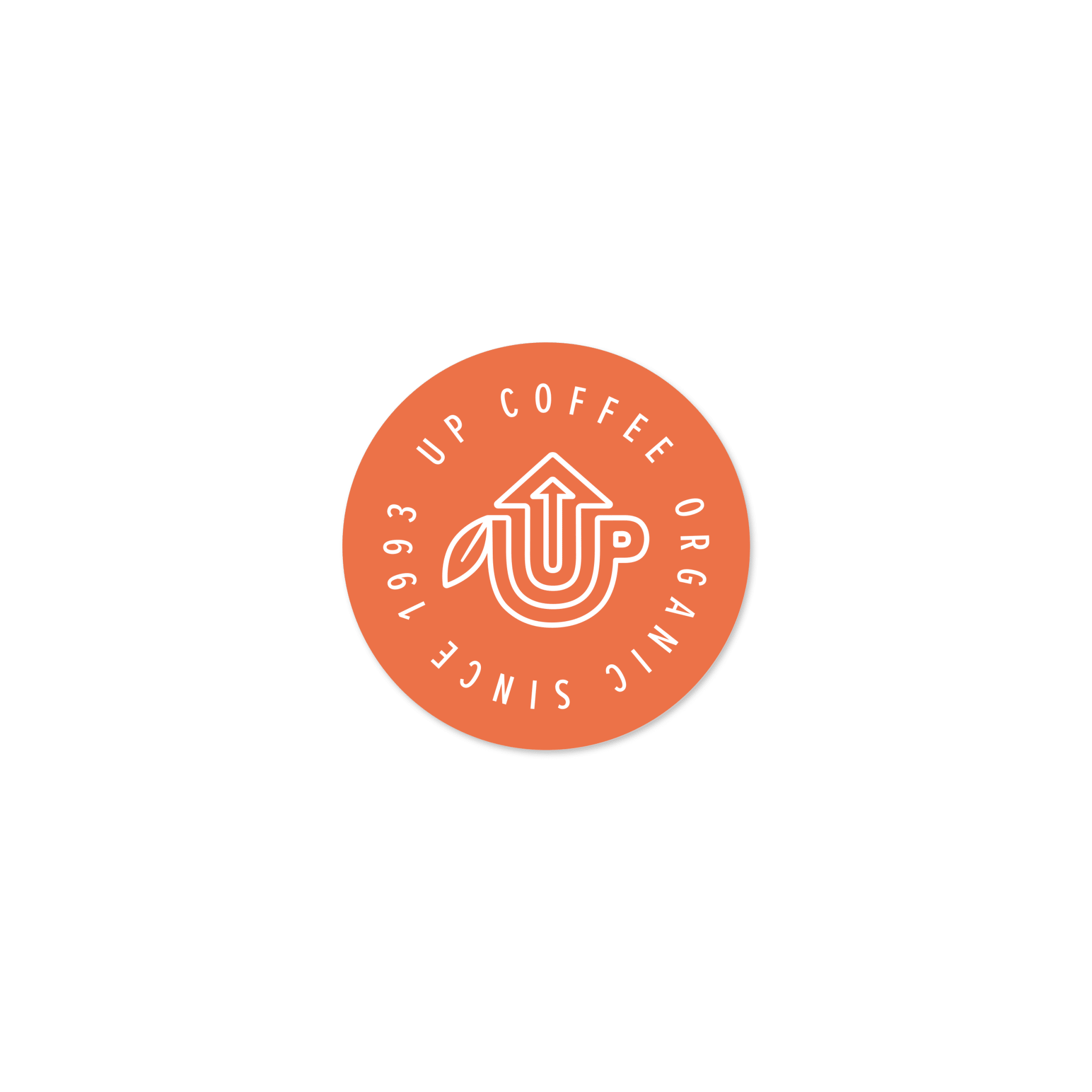 Coffee Icon Sticker – Round – Up Coffee